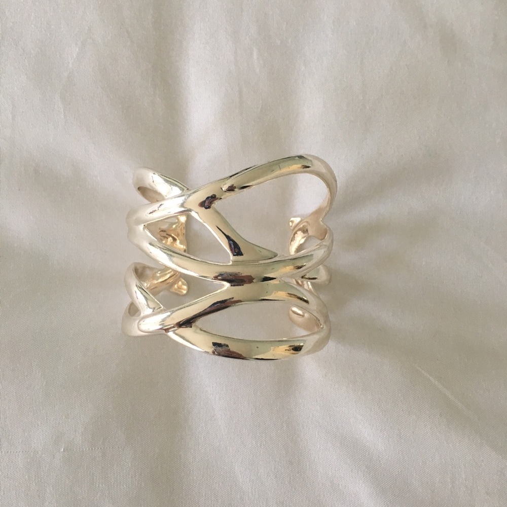 Stella and Dot silver cuff bracelet.